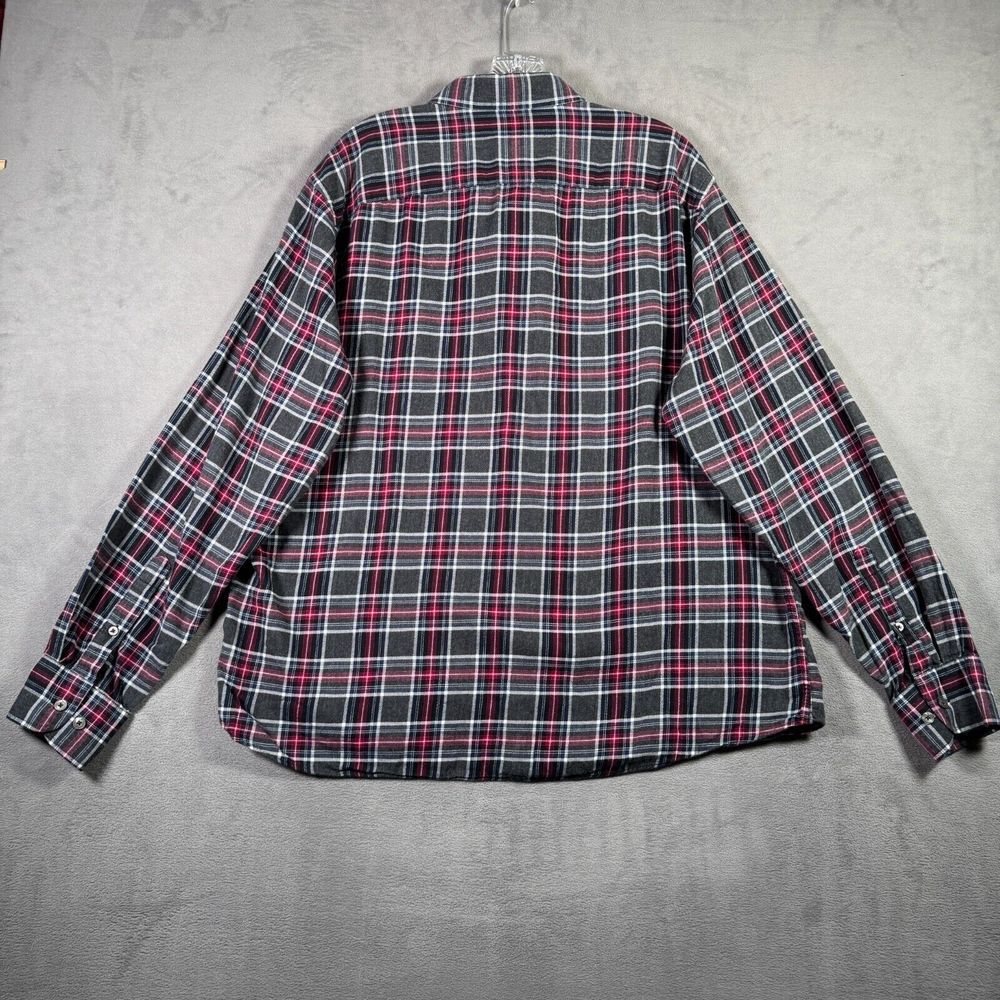 UNTUCKit Shirt Mens Size XL Black Red Plaid Flannel Button Long Sleeve Outdoor - Picture 2 of 7